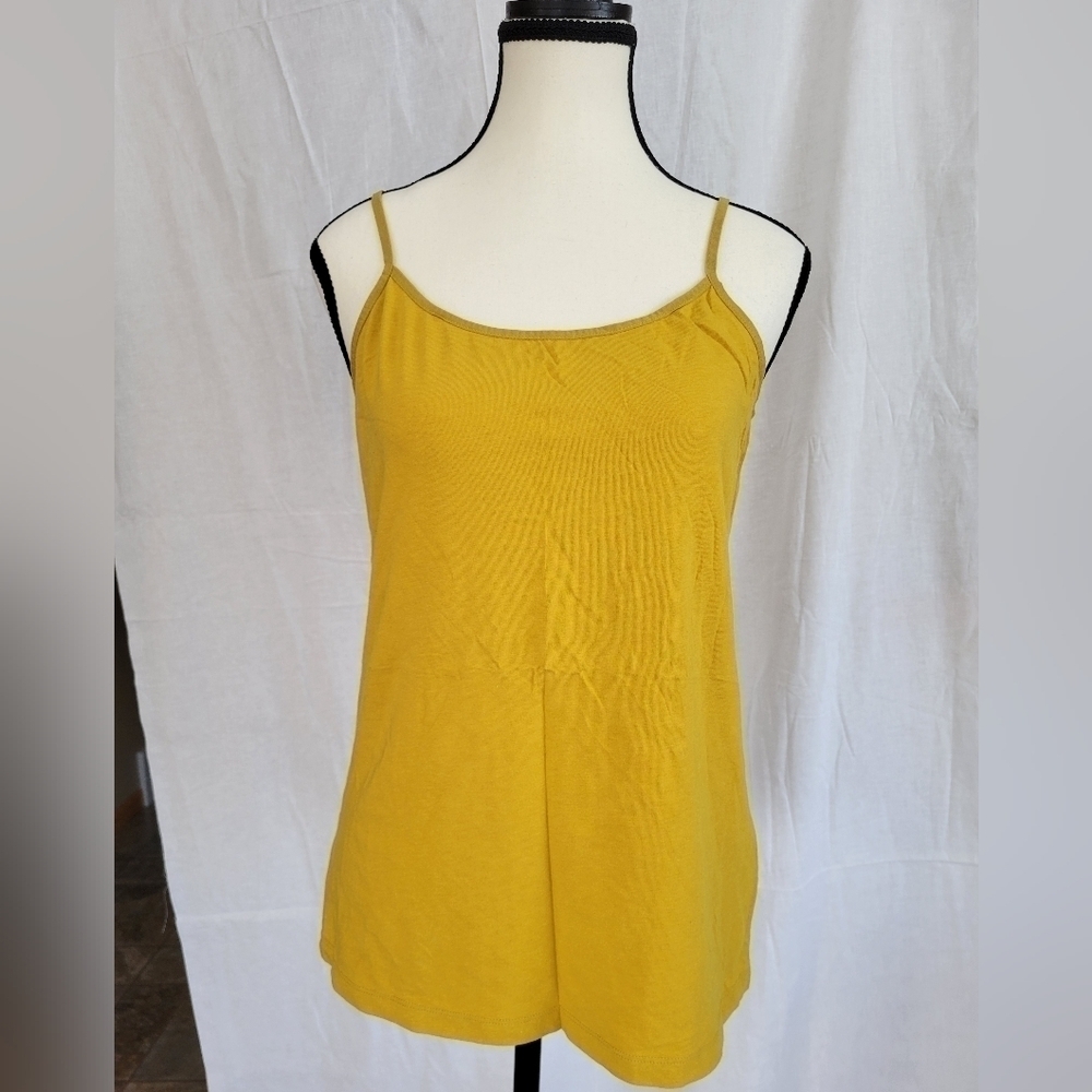 Time and Tru mustard yellow adjustable strap camisole L (12-14)